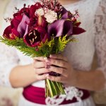 Burgundy bridal bouquet