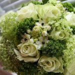 Букет невесты из зеленых цветов