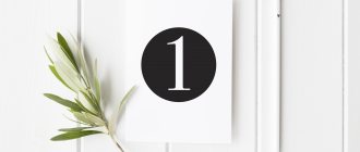 Лаконичные чёрно-белые номерки на столы от Doodlelove • 12 удобных бесплатных шаблонов для нумерации столов • Meelo. Блог о свадебной полиграфии
