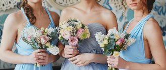 bride in blue dress