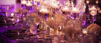Плавающие свечи для освещения свадебного банкета